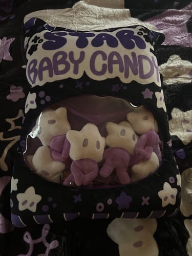 Customer photo review of Star Baby Candy Bag Plush Pillow