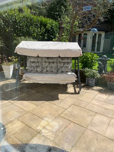 Customer photo review of 3 Seater Outdoor Swing Canopy Cover for Garden Patio Furniture