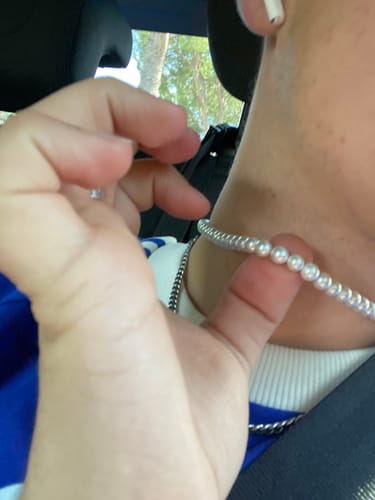 Customer photo review of Aqua Halskette 6mm