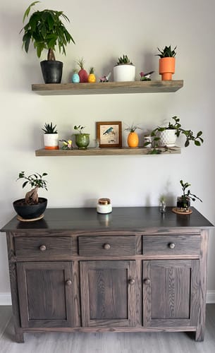 Customer photo review of Rustic Floating Shelves