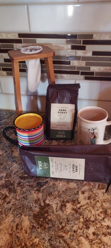 Customer photo review of Café Hacienda Doka Dark Roast