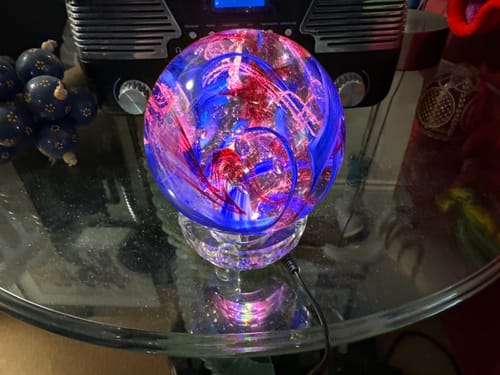 Customer photo review of Opaque Banner Orb with Cremation Ash