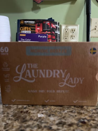 Customer photo review of Fragrance Free Laundry Sheets