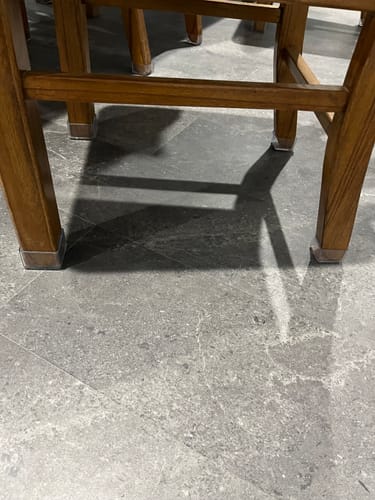 Customer photo review of Square Chair Leg Protector Glides - 16x Pack