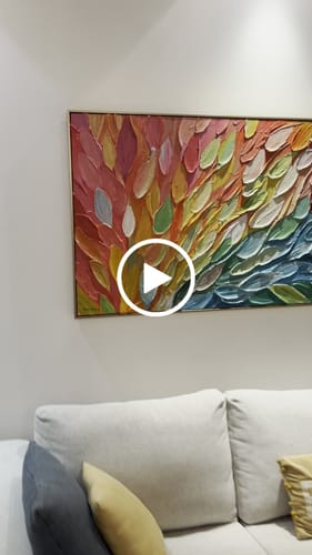 Customer video review of Abstract Canvas Art #AB288