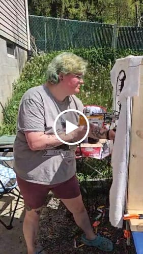 Customer video review of The Spider — Cut & Loop Pile Tufting Machine + Fabric