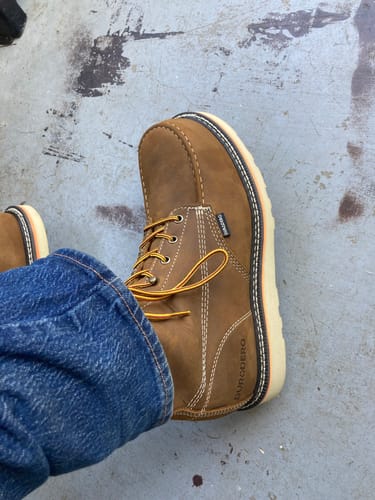 Customer photo review of 6 Inch Moc Steel Toe Boot