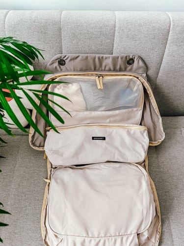 Customer photo review of TravelEase Portable Closet Carry On Hanging Packing Cubes