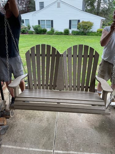 Customer photo review of 4-1/2' ft Adirondack Porch Swing