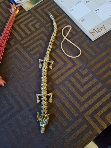 Customer photo review of Gold Dragon with Movable Joints