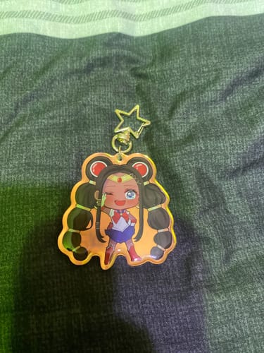 Customer photo review of Black Sailor Moon Colorful Keychain