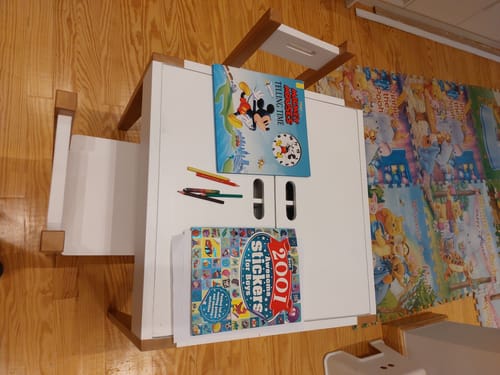 Customer photo review of Play and Learn Table and 2 Chairs Set