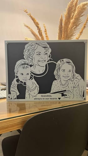 Customer photo review of Custom Metal Portrait