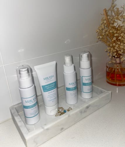 Customer photo review of Mikash trial size skincare set