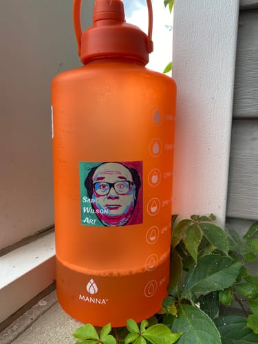 Customer photo review of 100 2.5" Custom Vinyl Laminated Stickers $25