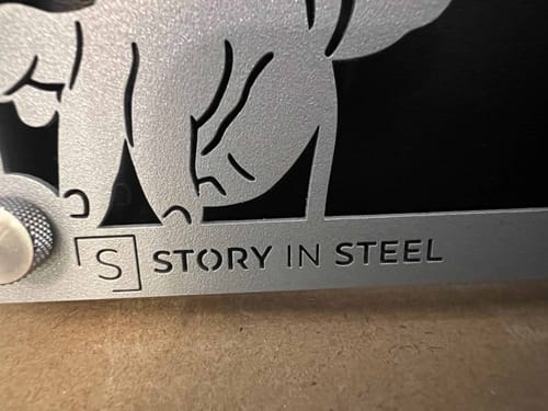 Customer photo review of Custom Metal Portrait
