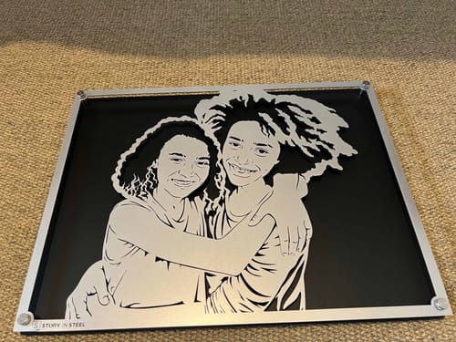 Customer photo review of Custom Metal Portrait