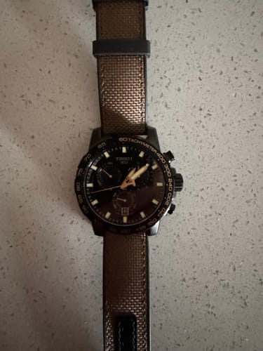 Customer photo review of Tissot T-Sport Supersport Men's 45.5mm Black PVD Quartz Chronograph Watch T125.617.37.051.01