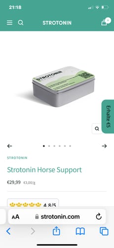 Customer photo review of Strotonin Horse Support