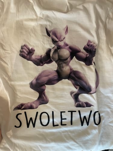 Customer photo review of Squatle - Premium T-Shirt Unisex Backprint