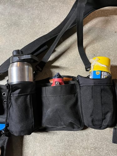 Customer photo review of Perkins Builder Brothers 5-7/8-Inch Short Bolt Storage Pouch with Tool Belt Clip-On
