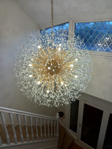 Customer photo review of 20-Light Oversized Large Luxury Sputnik Firework Chandelier