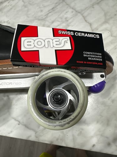 Customer photo review of Bones® Swiss Ceramic Skateboard Bearings 8 pack