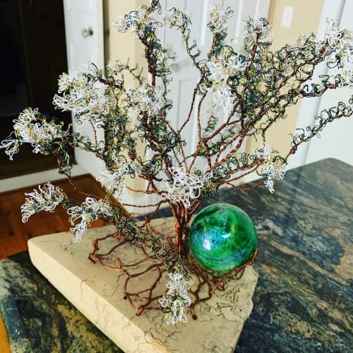 Customer photo review of Dichroic Explosion Orb with Cremation Ash