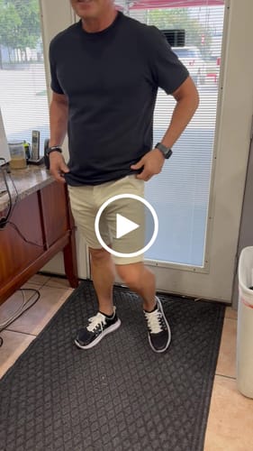Customer video review of Ultra-Stretch 9” Chino Shorts - Cream