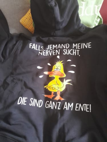 Customer photo review of Nerven Ente - Hoodie Unisex Rückendruck