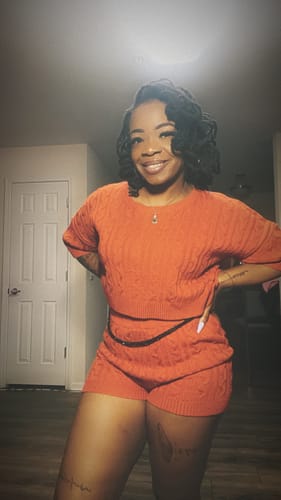 Customer photo review of Extended Length 60 Inch Black is Beautiful Tie On Waist Beads