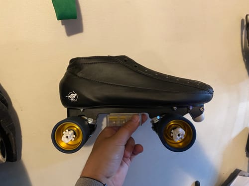 Customer photo review of Racer Roller Skate Tracer Derby Package - New cuff