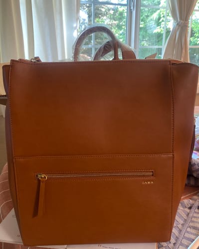 Customer photo review of The Square Diaper Bag - Brown
