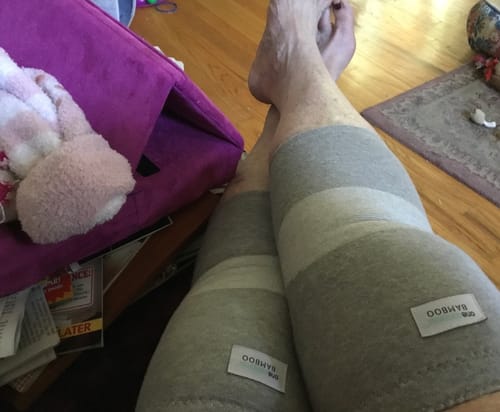 Customer photo review of Premium Bamboo Knee Sleeve (2X)