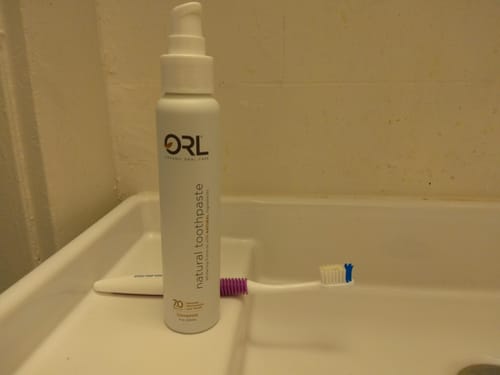 Customer photo review of Fluoride Free Organic & Natural Toothpaste with Hydroxyapatite