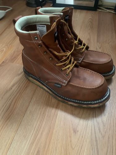 Customer photo review of 6 Inch Moc Steel Toe Boot