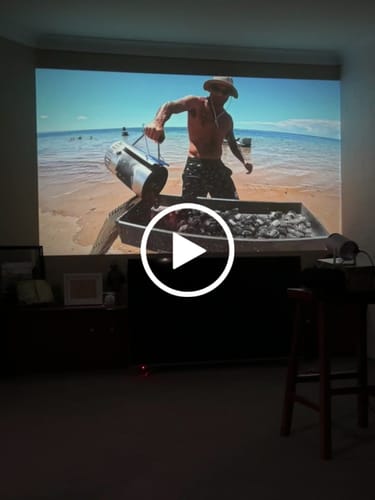 Customer video review of MovieHub™ Ultra HD Projector + FREE Projector Screen