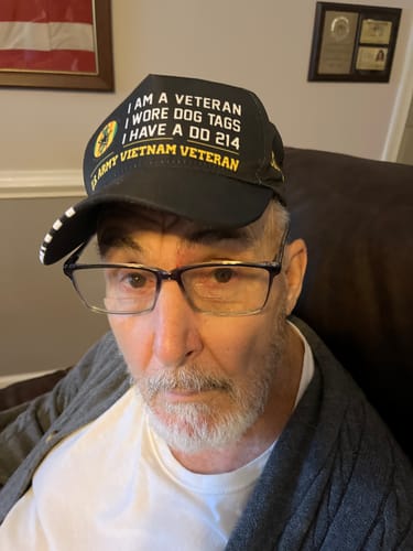Customer photo review of Personalized Cap for Veteran - I Have a DD 214