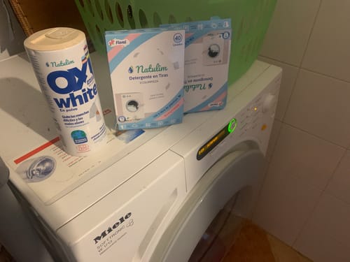 Customer photo review of Eco-Tiras de Detergente 40 lavados Natulim