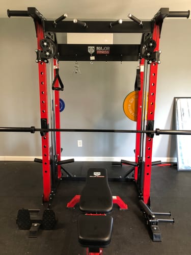Customer photo review of MAJOR FITNESS All-In-One Home Gym Power Rack Package Raptor F22
