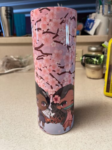 Customer photo review of Melanated Demon Fighter Tumbler