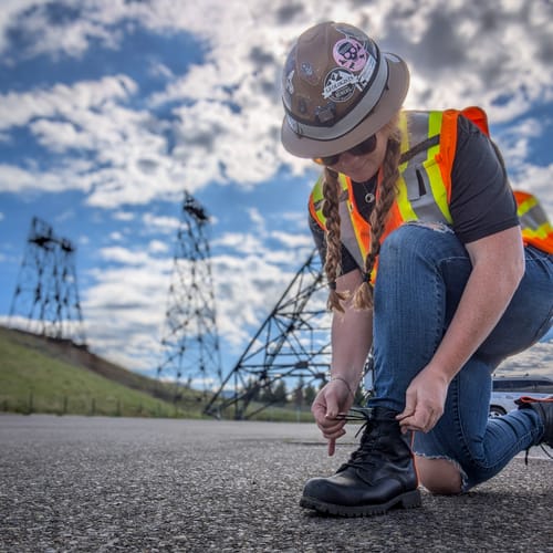 Customer photo review of Women's Leeza Composite Toe Boots, Midnight Black (SD)