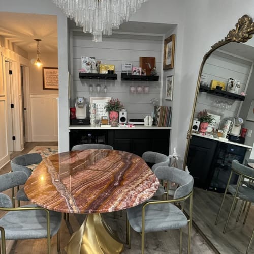 Customer photo review of Gold Table Base 311 Lithe 28H Handmade Brass Metal