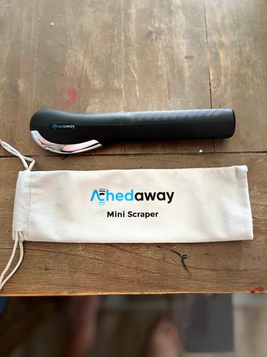 Customer photo review of Achedaway Mini Scraper:On-the-Go heated muscle scraping tool