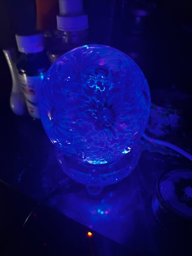 Customer photo review of Illuminated Flower Explosion with Cremation Ashes