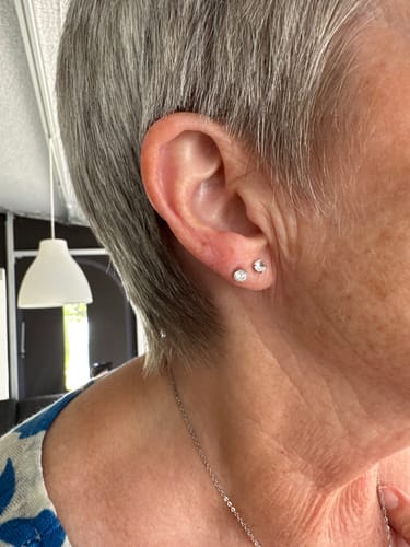 Customer photo review of Øredobber i sterlingsølv
