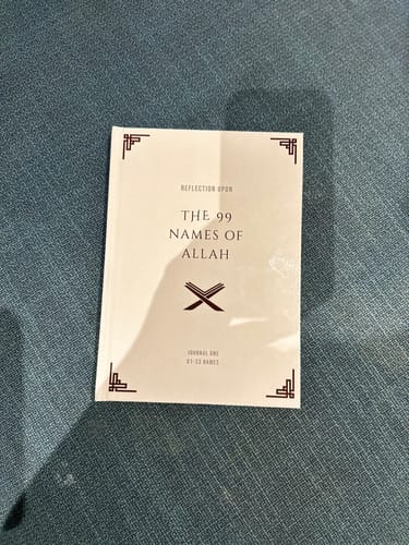 Customer photo review of 99 Names of Allah Reflection Journal 1 - Islamic Spiritual Diary for Personal Growth and Faith Deepening