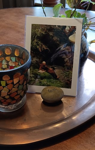 Customer photo review of Friar with Crows – Beautiful Catholic Art Print – Archival Quality