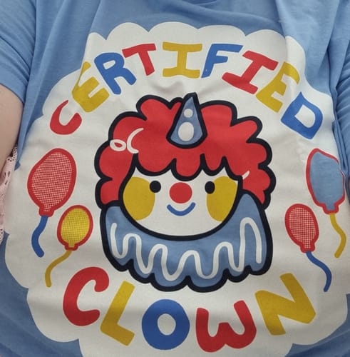 Customer photo review of Short-Sleeve Certified Clown T-Shirt