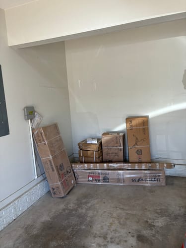 Customer photo review of MAJOR FITNESS All-In-One Home Gym Folding Power Rack Package Lightning F35